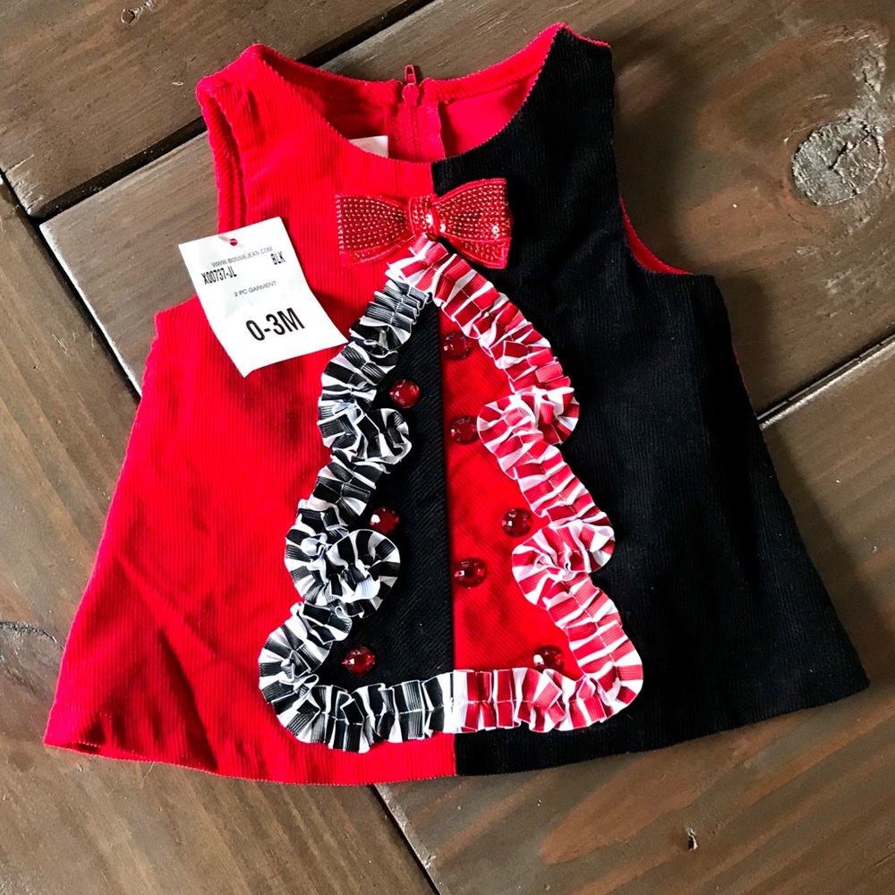 Bonnie Baby Christmas Dress NWT